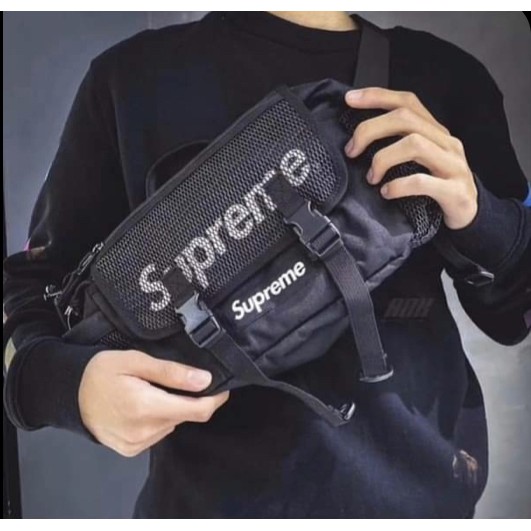 supreme waist bag ss20 on body