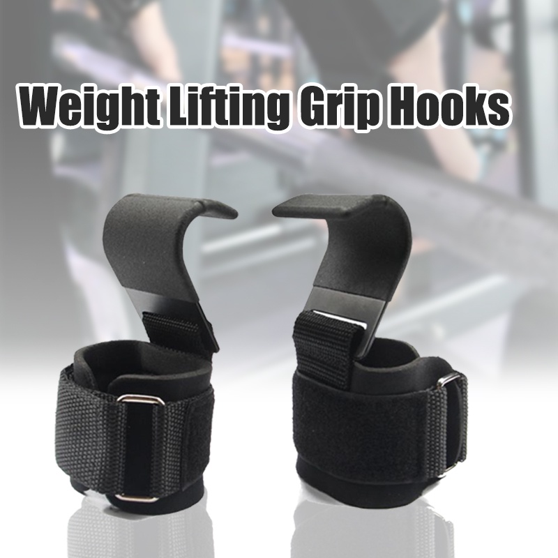 1 pair Weight Lifting Grip Hooks Pull Up Grip Hooks Weight Lifting Hook