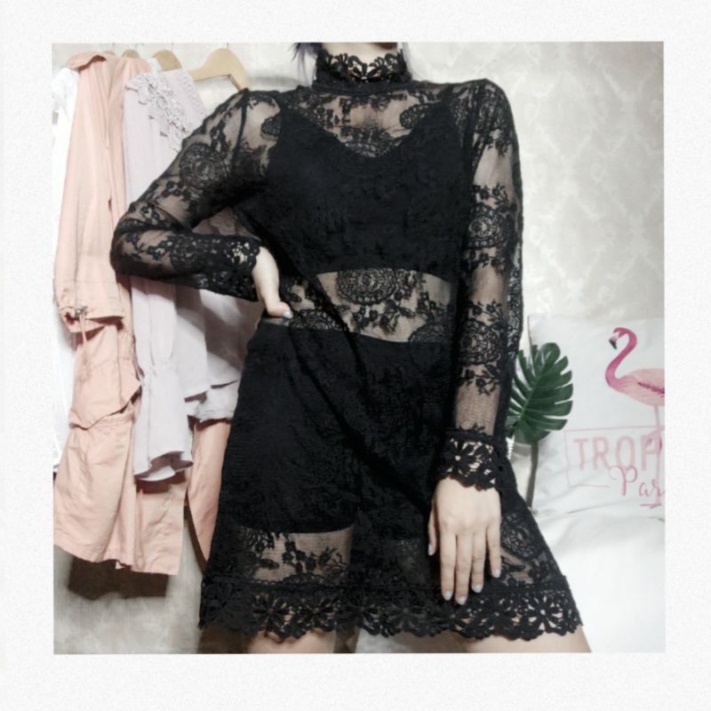 lace mesh dress