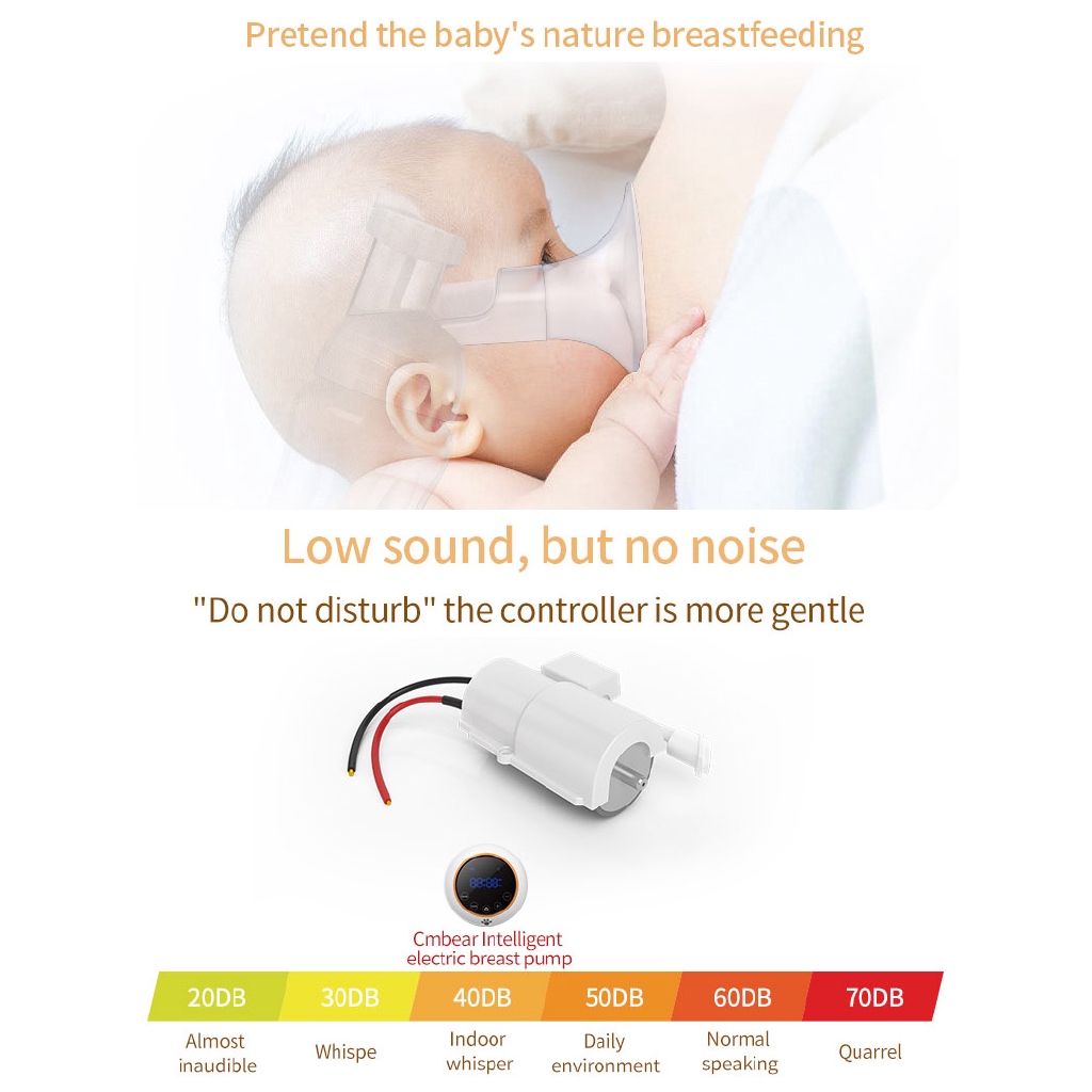 Kamanxiong Dual-Frequency Dual-Mode Bilateral Intelligent Electric Breast Pump, LCD Display 9-Speed Suction Adjustment Charging Breast Pump