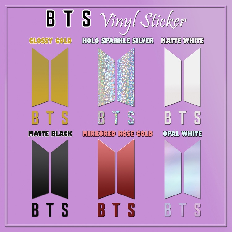 Bts Logo Vinyl Decals Sticker Kpop Army Waterproof Holographic By