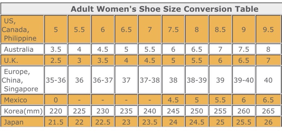 philippine shoe size to us