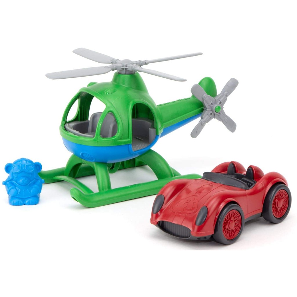 Green Toys Helicopter & Race Car (Red) Set | Shopee Philippines