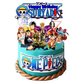 6 Pcs One Piece Pirates Figures Set Cake Topper Luffy Nami Zoro Sanji Brook Shopee Philippines