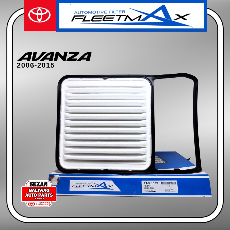 FLEETMAX AIR FILTER TOYOTA AVANZA 20062015 FAS 8555 Shopee Philippines
