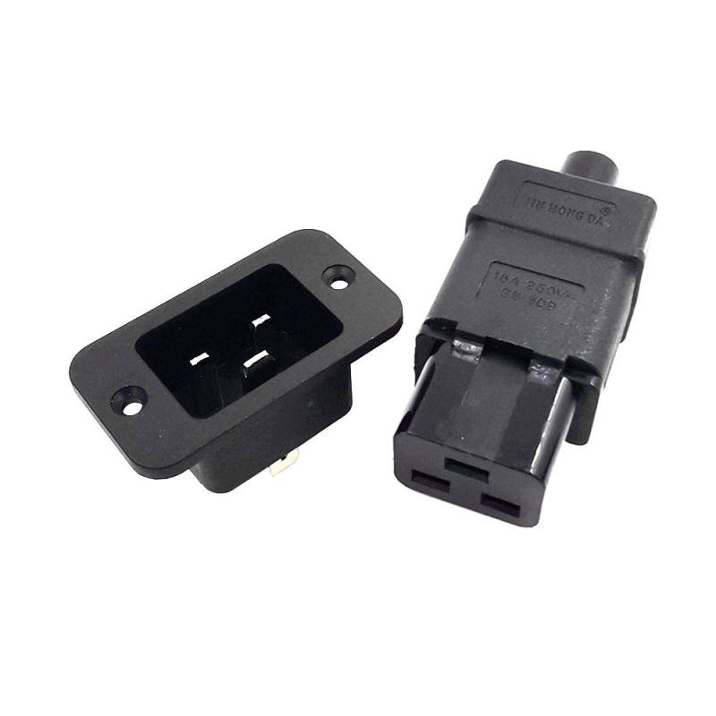 1Pair(2pcs) C19 and C20 Power Panel Mount Plug Rewirable Connector