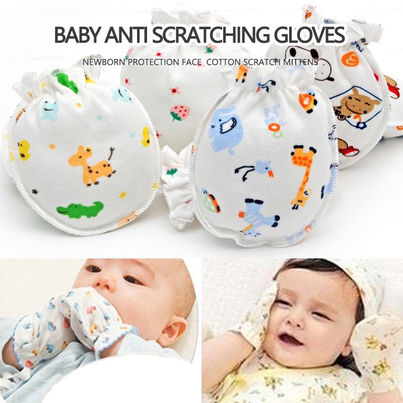 baby gloves scratching