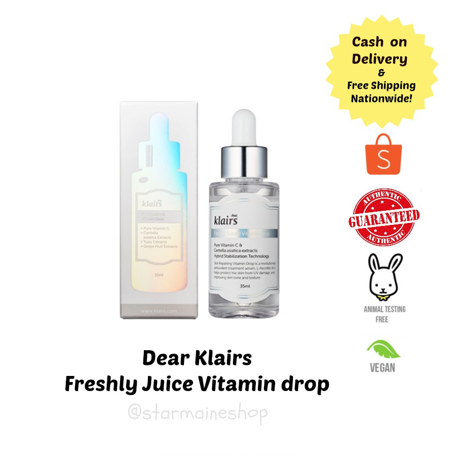 Dear Klairs Freshly Juice Vitamin drop Shopee Philippines