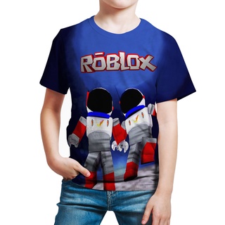 *3-13 Years Old *110-160* Roblox Boys T-shirt Kids Game 3D T-shirt Clothes Cartoon Unisex Boys Girls Short Sleeve Round Neck Summer Shirt #7