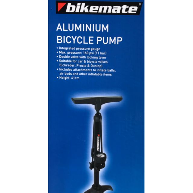 bikemate floor pump with gauge