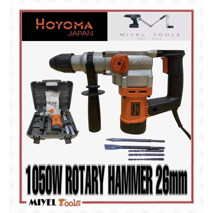 HOYOMA JAPAN 26mm Rotary Hammer Core Drill 1050w HTRH1050 Shopee