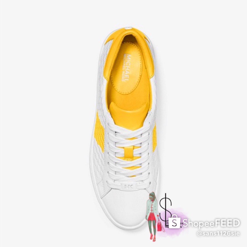 MICHAEL KORS Colby Striped Logo Embossed Leather Sneaker - Style#  43T0COFS2L | Shopee Philippines