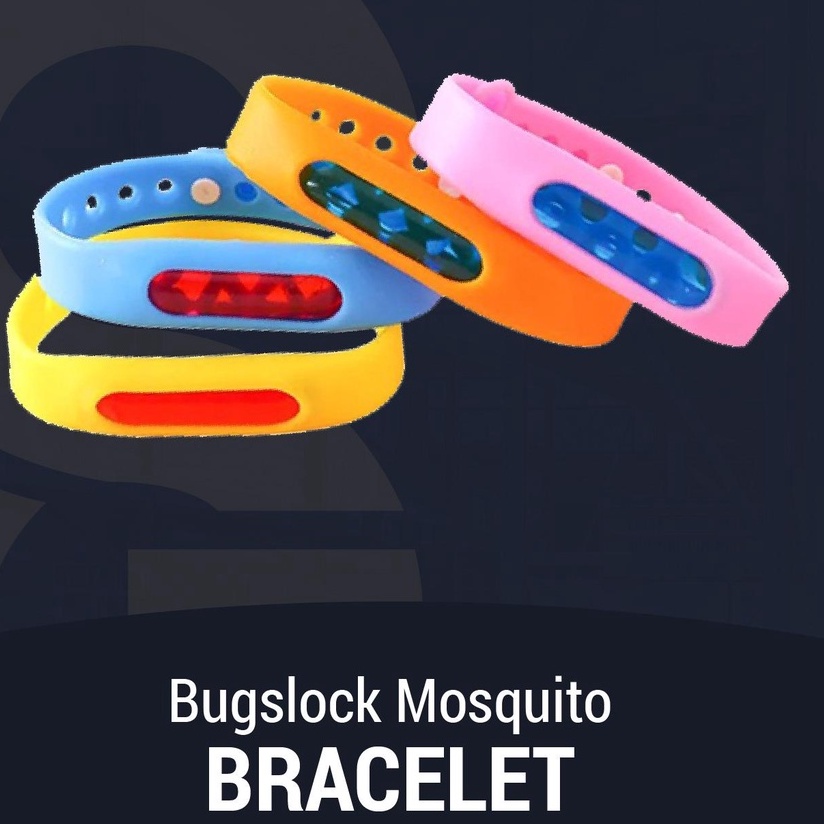 Black Bugslock Mosquito Repellant Bracelet Lightweight Mosquito