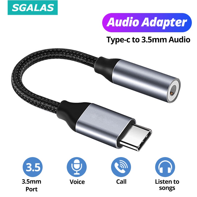 SGALAS USB Type C To 3.5mm Aux Adapter Typec 3 5 Jack Audio Cable