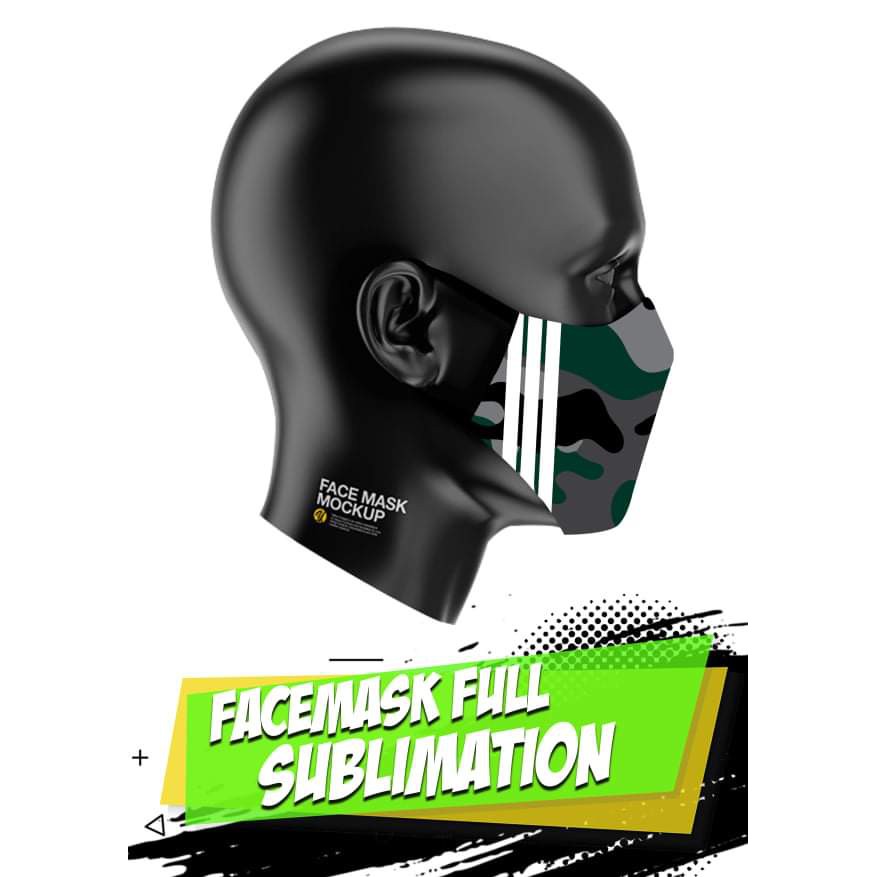 Fully Sublimation Face Mask (Adidas Green) Shopee Philippines