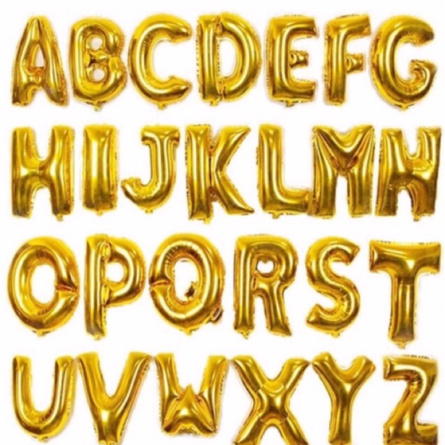 where to buy gold letter balloons