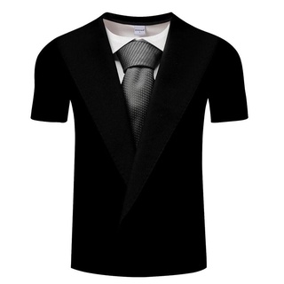Bow Tie 3D T shirts Summer Men T shirt Tuxedo Retro Tie Suit 3D Print Tshirt Casual Short Sleeve Str #3