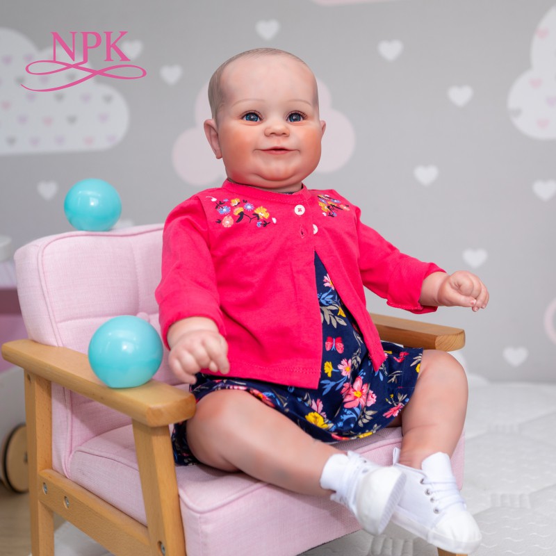 Npk 60cm Huge Original Size Bebe Doll Reborn Baby Toddler Girl Maddie Soft Body Flexible Hand Dra Shopee Philippines