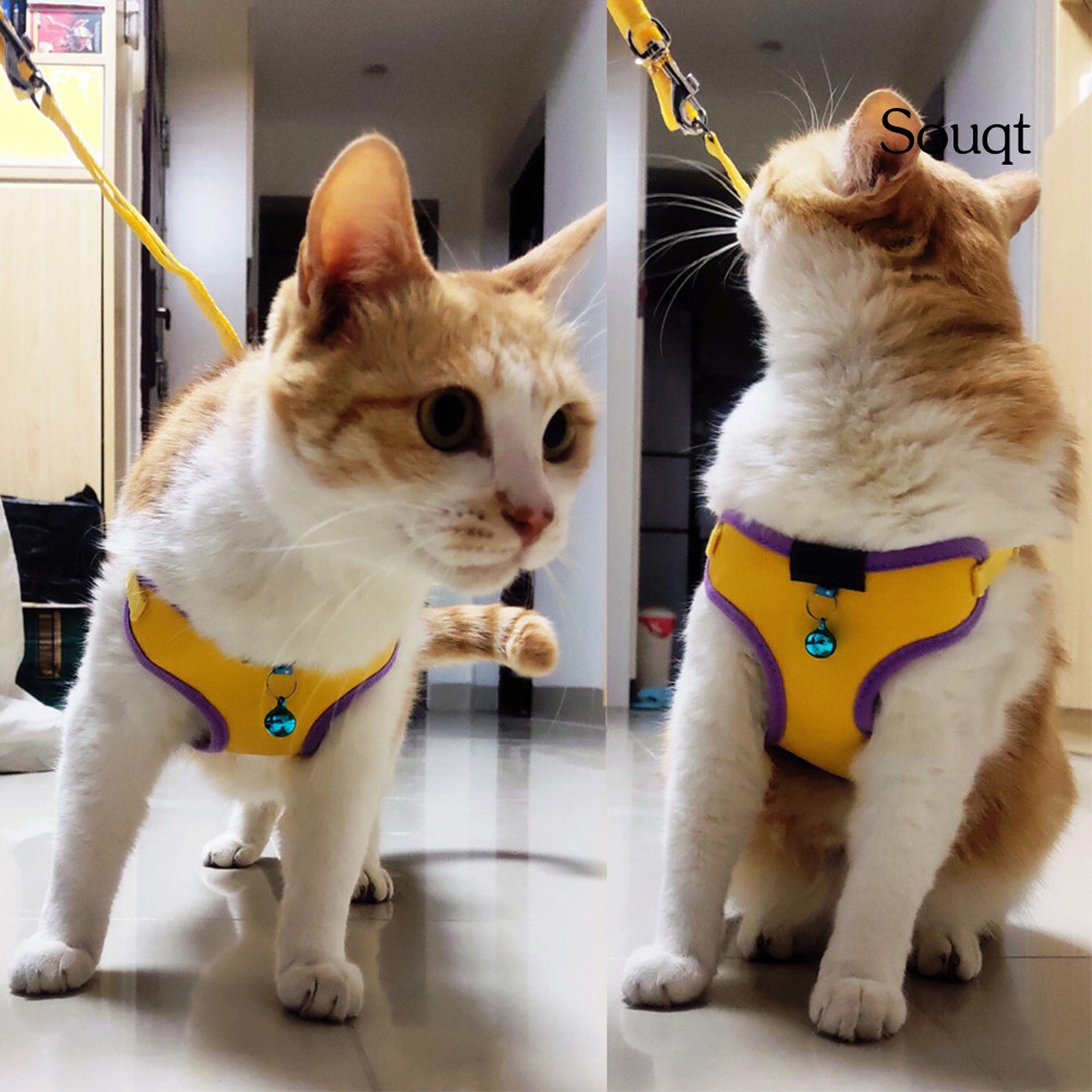 SQ Adjustable Dog Cat Kitten Harness Puppy Vest Leash Chest Strap Set Pet Supplies #4
