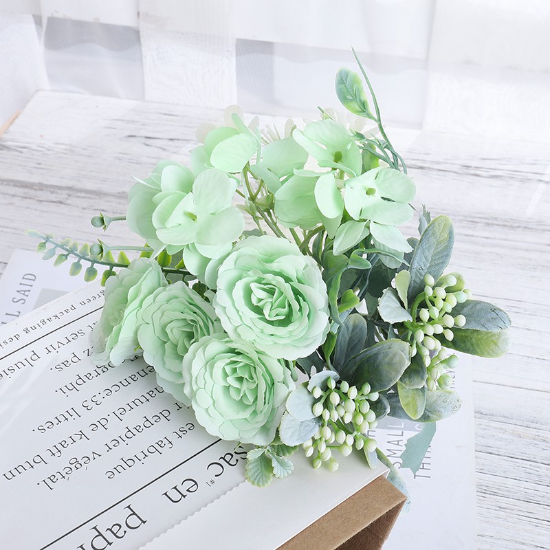mint green flower arrangements