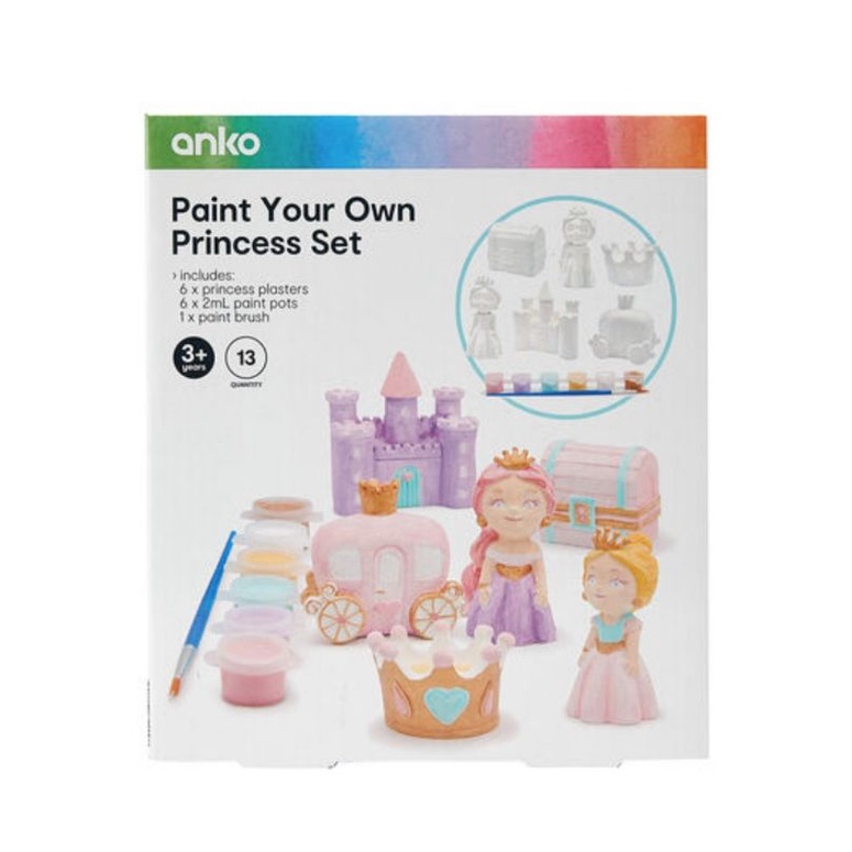 Anko Paint Your Own Princess Set/Plaster Paint Set Shopee Philippines