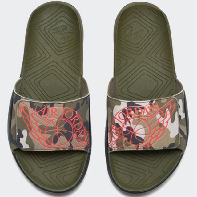 camo jordan slides