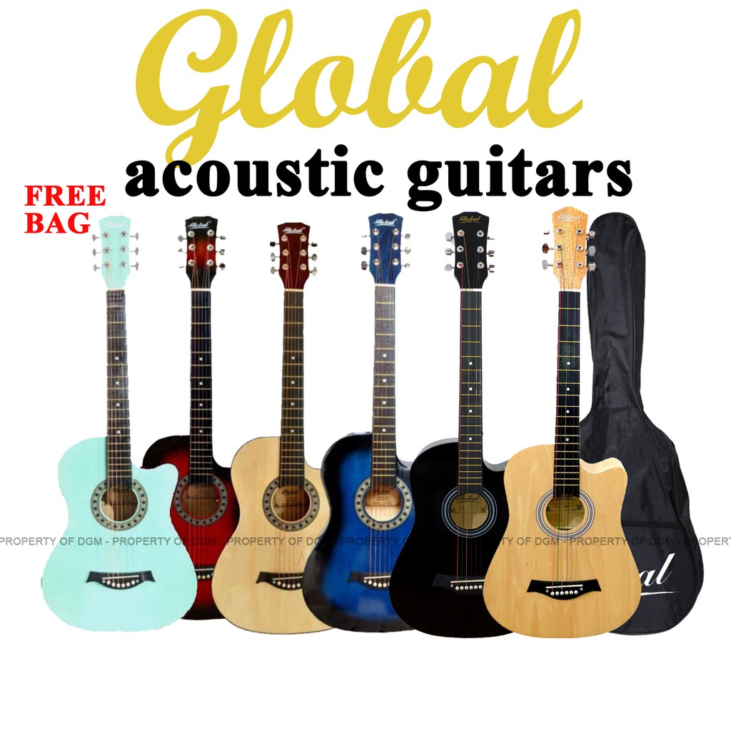 Global Acoustic Guitar with FREE Bag Shopee Philippines