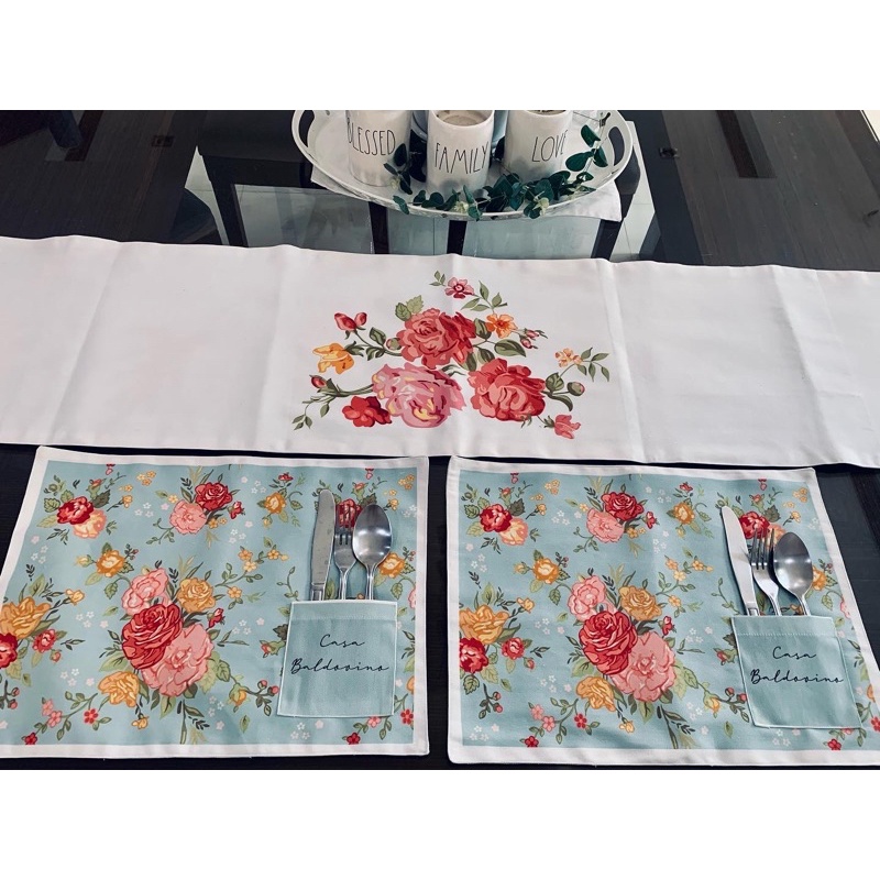 Personalized Canvas Placemat with Silverware Pocket Shopee Philippines