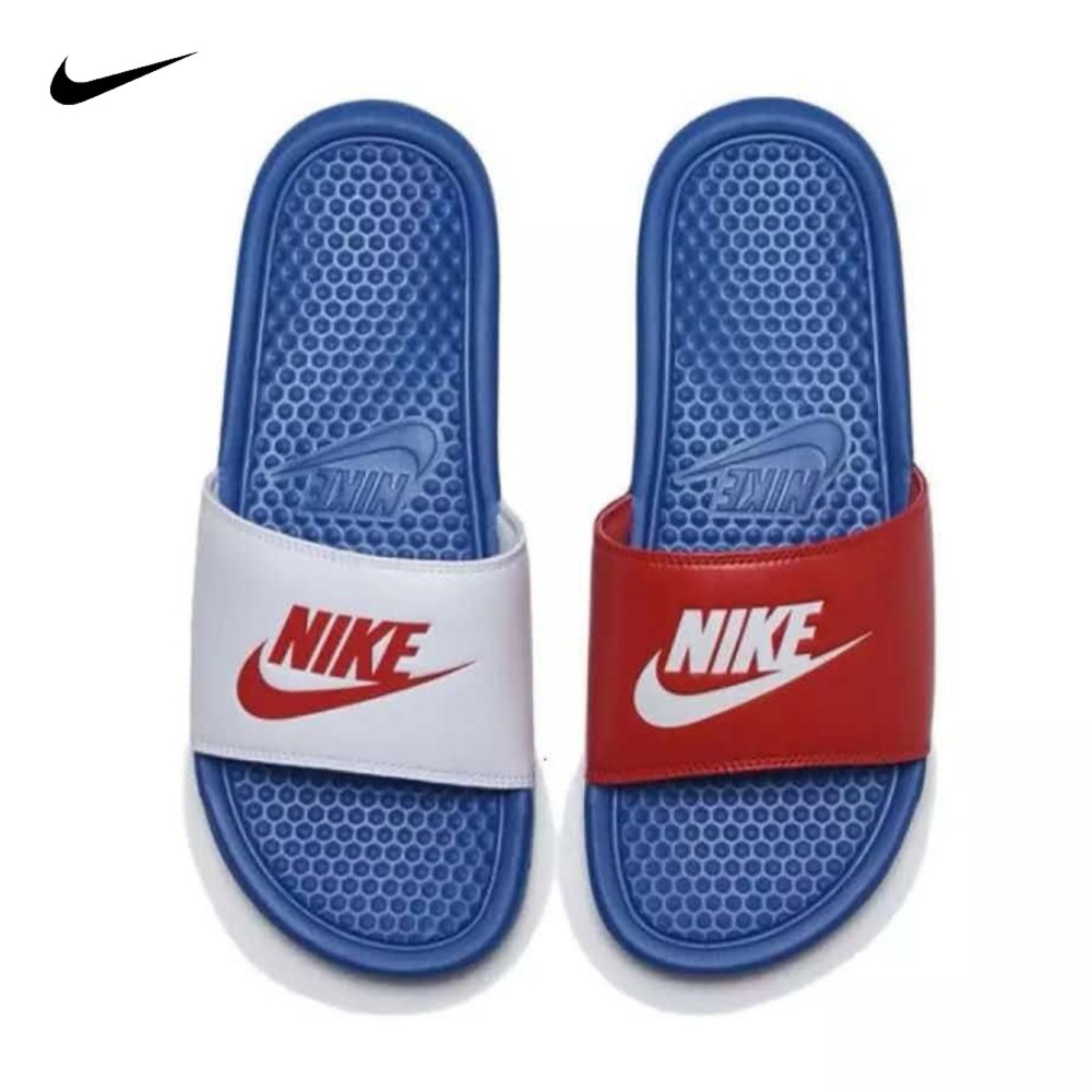 nike slides women red