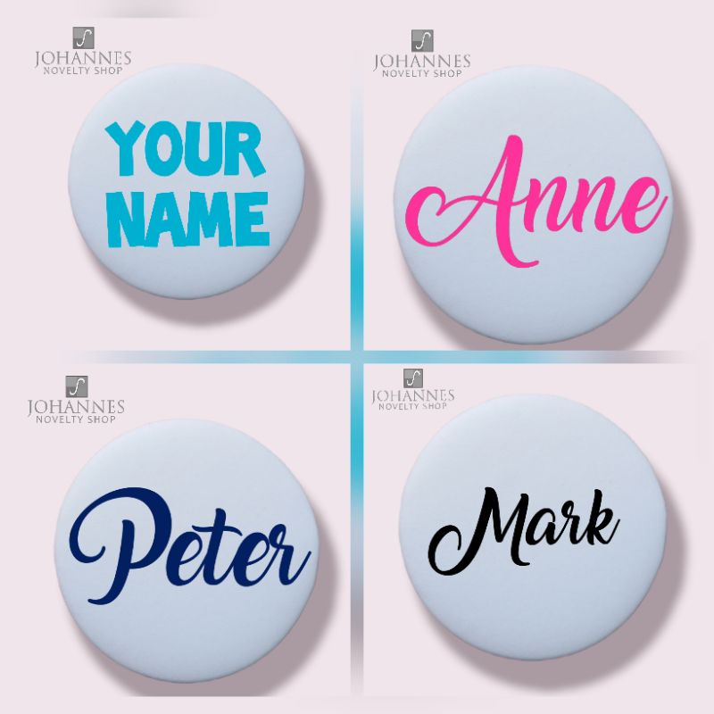 Personalized Button Pin Name Shopee Philippines