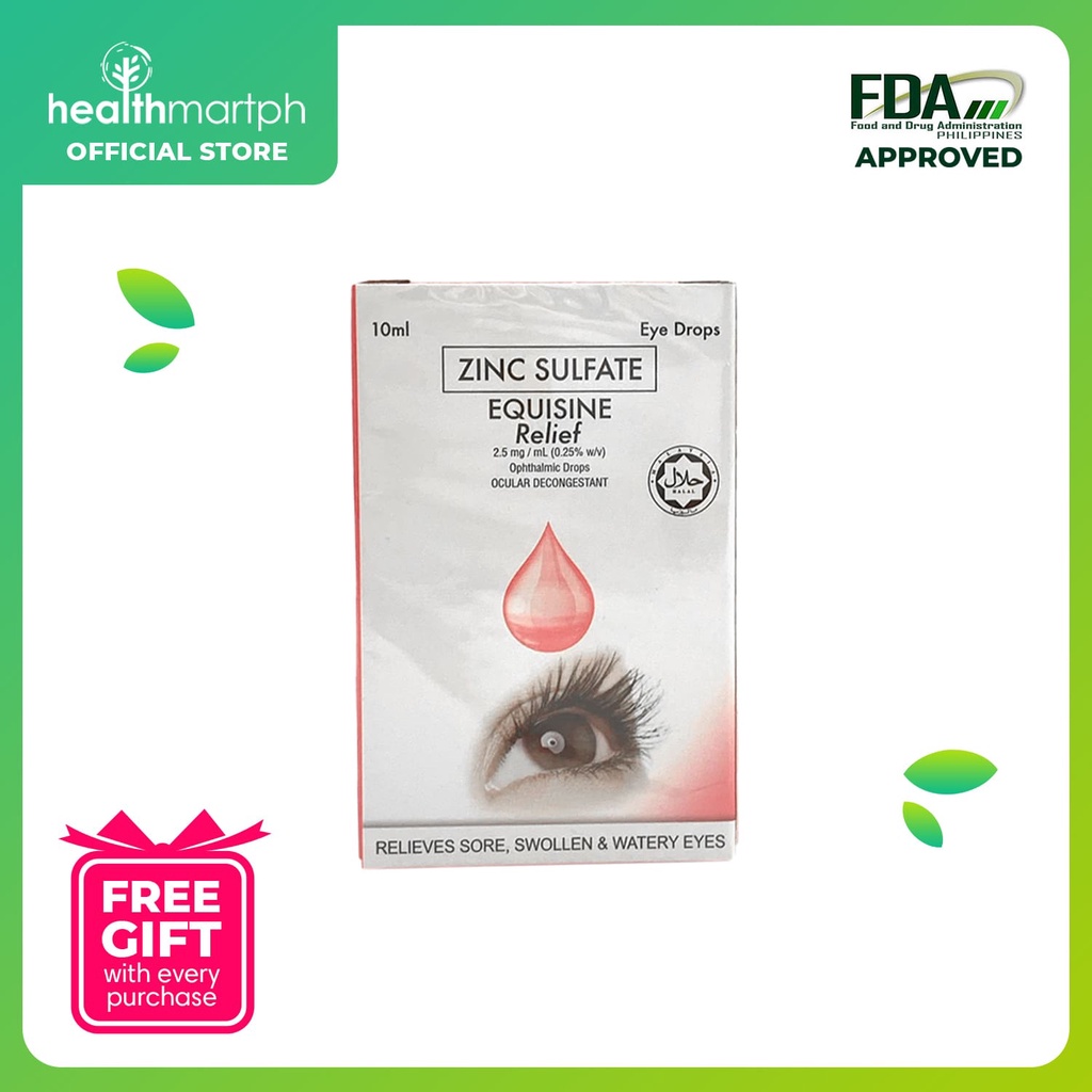 Equisine Relief Zinc Sulfate (10mL) Eye Drops To Calm Swollen