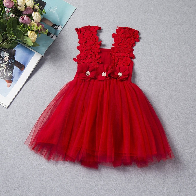 [NNJXD]Baby Girl Tulle Flower Dress Kids Summer Lace Party Dresses ...