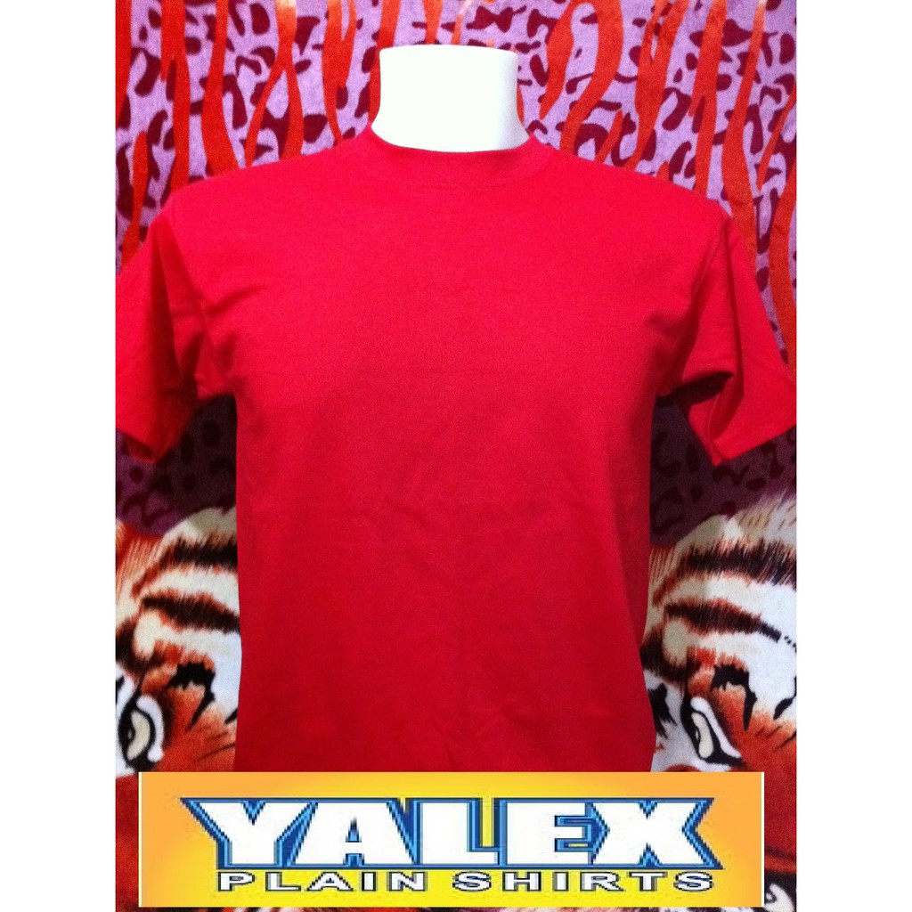 COD Yalex Plain Shirt ( Red Color / Roundneck )-NO MINIMUM- | Shopee ...