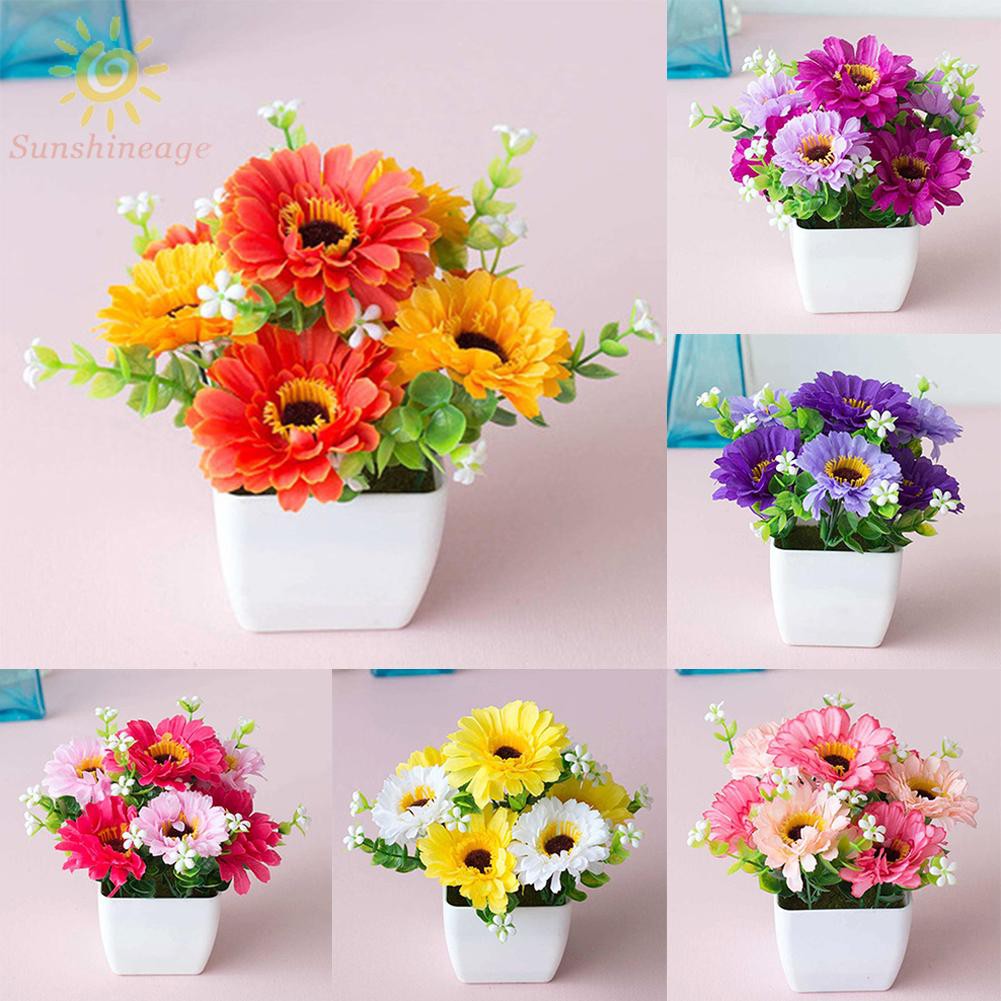 Plastic Outdoor Artificial Flowers Fake Plants In Pot Grass Garden Home Decor Shopee Philippines