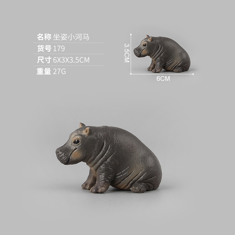 Simulation Hippo Plastic Model For Children Learning Playing Figurine Toys L 
