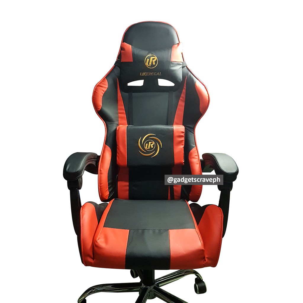 Likeregal Computer Gaming Chair Wtih Back Massage Pillow And Head Rest Pillow Shopee Philippines