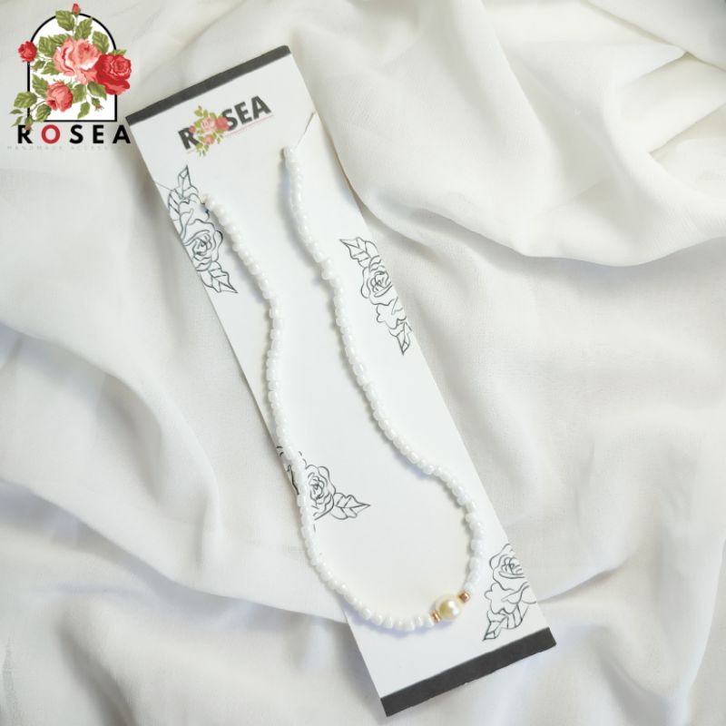 Elegant White Beads Necklace/Choker Shopee Philippines