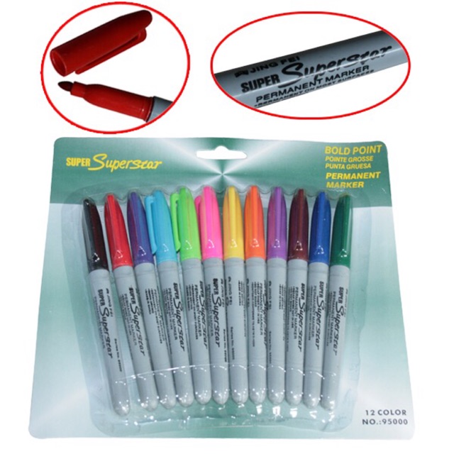 12 Colors Permanent Pentel Pen (95000) Shopee Philippines