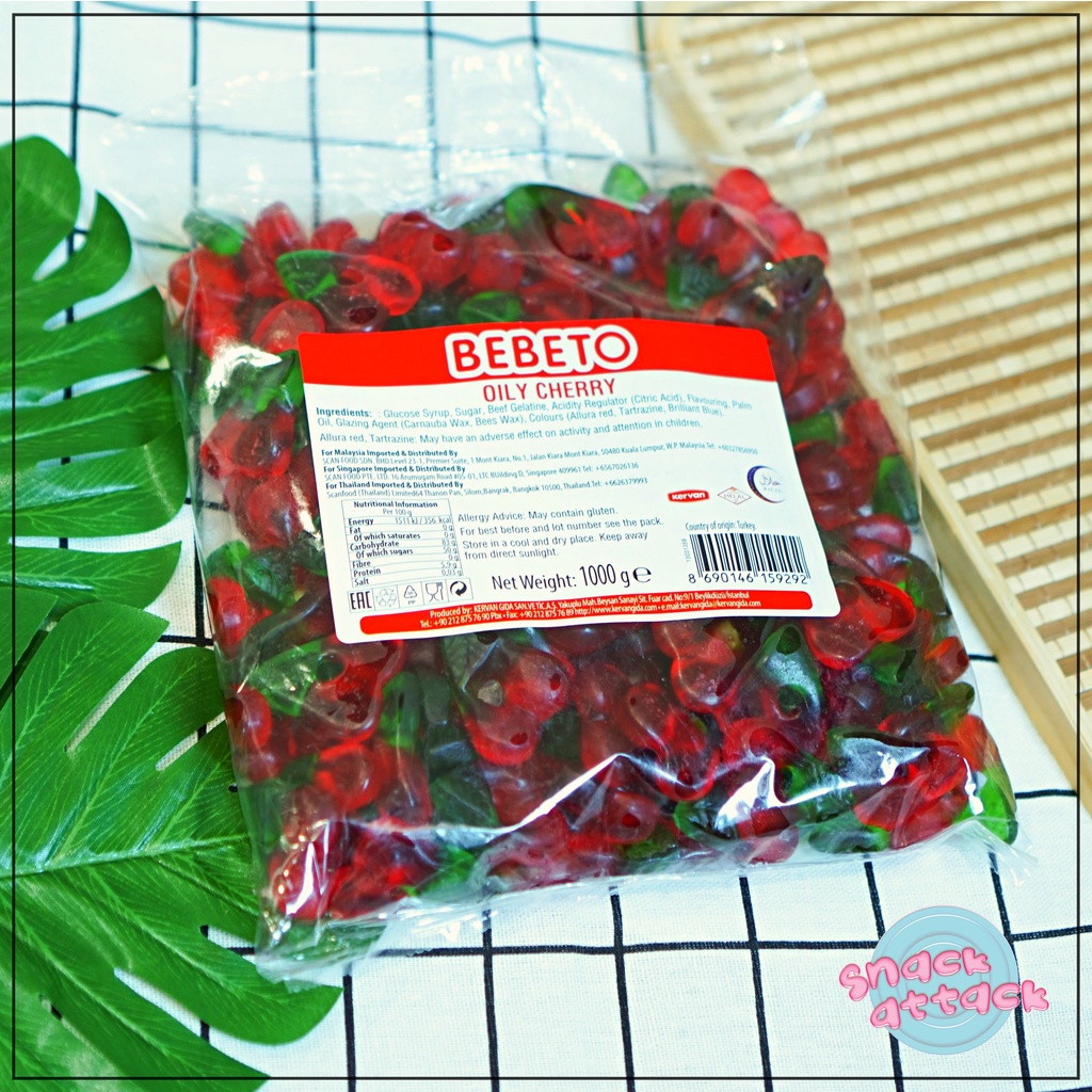 Bebeto Happy Cherry Gummy Candy [HALAL] 1kg Shopee Philippines