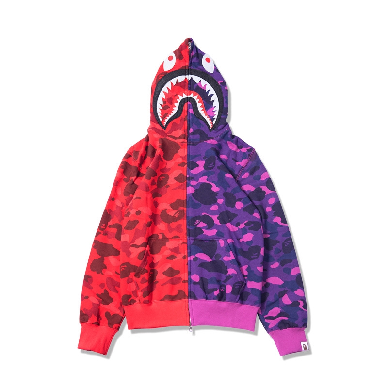 bathing ape purple camo hoodie