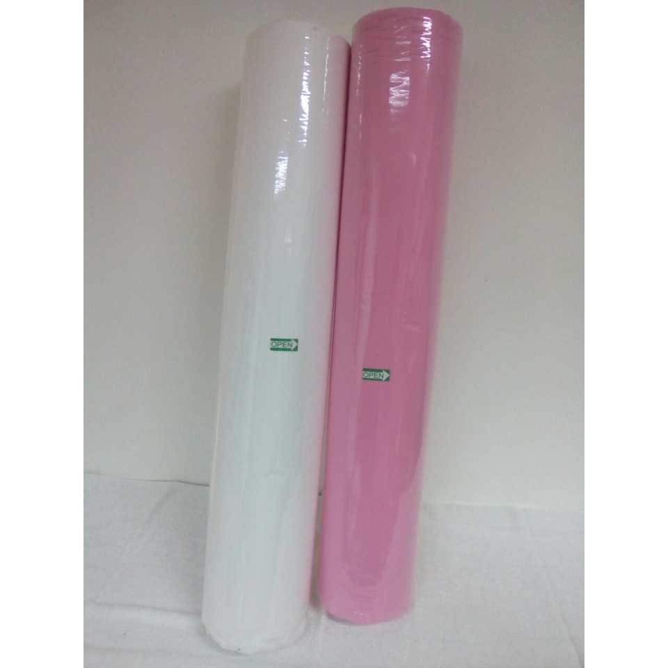 OSPAC Disposable Bed Sheet Table Cover Color Pink and White Shopee
