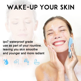 ANLAN Silicone Electric Facial Cleansing Brush Sonic Face Massager Cleansing Brush #7