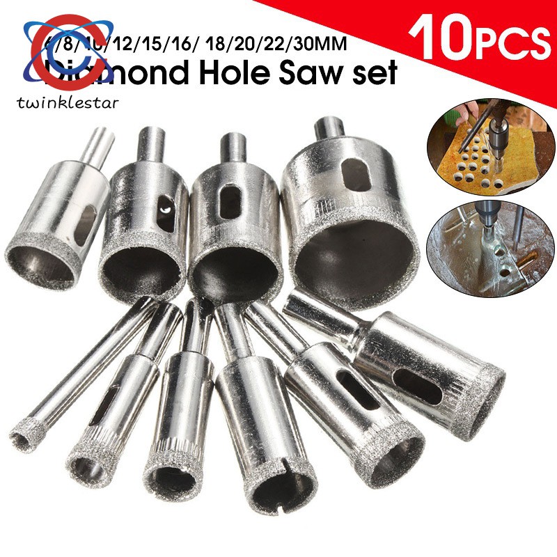 10Pcs Marble Drill Bit 630mm Diamond Coated Hole Saw Core Drill Bit