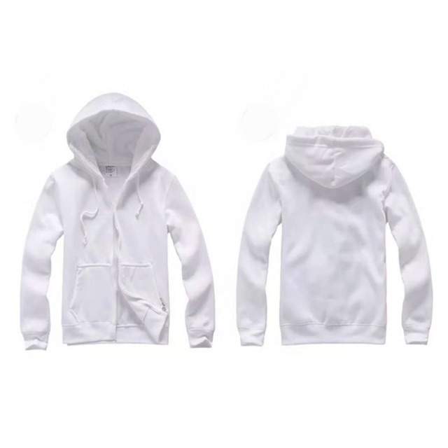 white thick hoodie