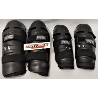 Black Flexible and Comfortable Knee and Elbow Pads Set for Sports