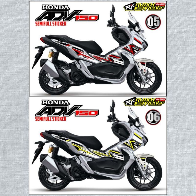 Set Multicolor Vinyl Body Sticker For Honda Adv 150 Motorcycle Accessories Shopee Philippines