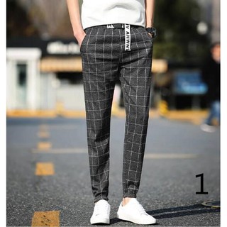 plaid pants fitted
