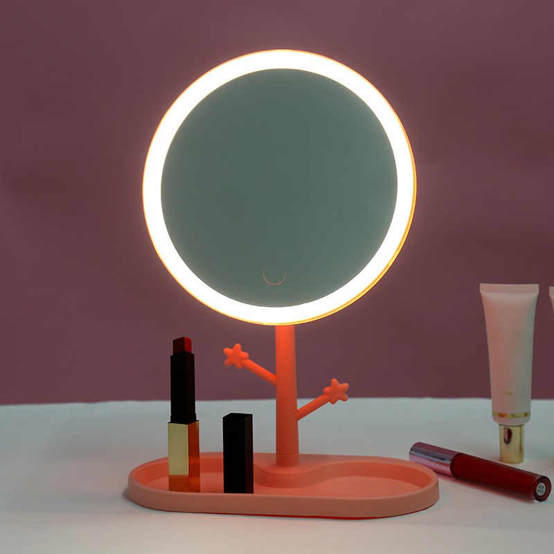 circle light up mirror