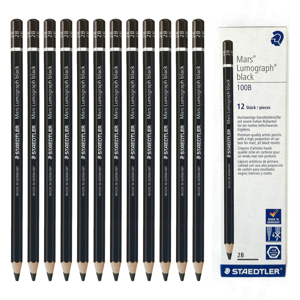 Staedtler Pencil Mars Lumograph 100 2b Black Staedler 2b Pencil