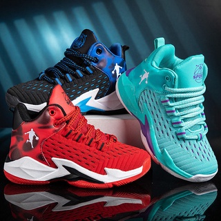 Basketball shoes for kids big size braided high top basketball for kids boy